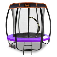 Kahuna 6ft Trampoline Free Safety Net Spring Pad Roof Cover Mat Purple