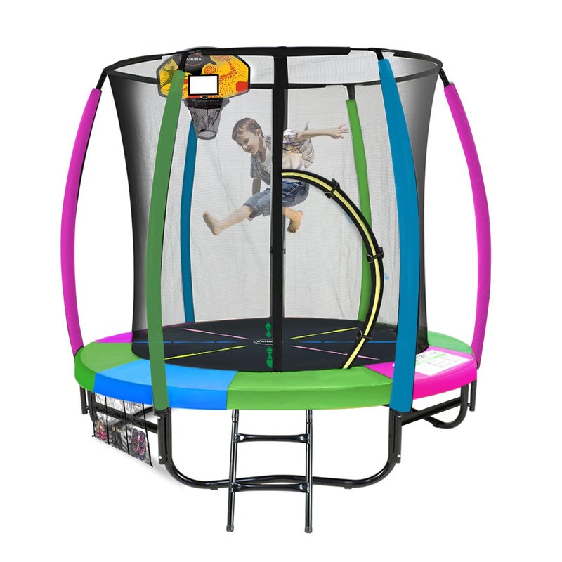 Kahuna Trampoline 6ft With Basketball Set Rainbow Buy Trampolines 0706502834944