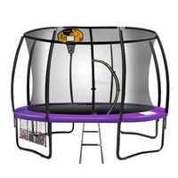 Kahuna 8ft Trampoline Free Ladder Spring Mat Net Safety Pad Cover Round Enclosure Purple