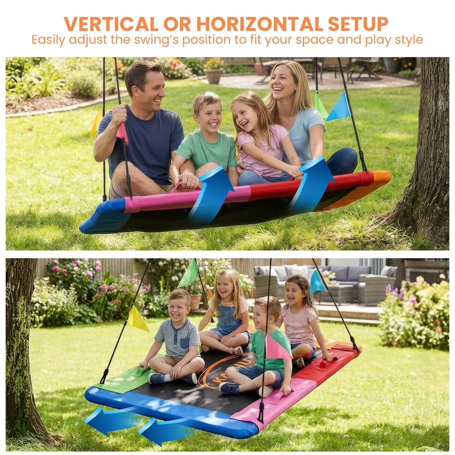 Buy Kahuna Heavy Duty 60 Inch Rectangular Tree Swing with Adjustable ...