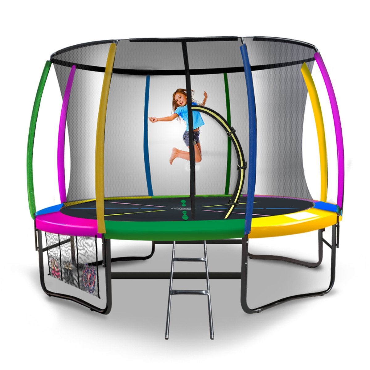 Kahuna 10 Ft Trampoline With Rainbow Safety Pad