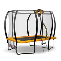Kahuna Trampoline 8 ft x 11 ft Rectangular with Basketball Set