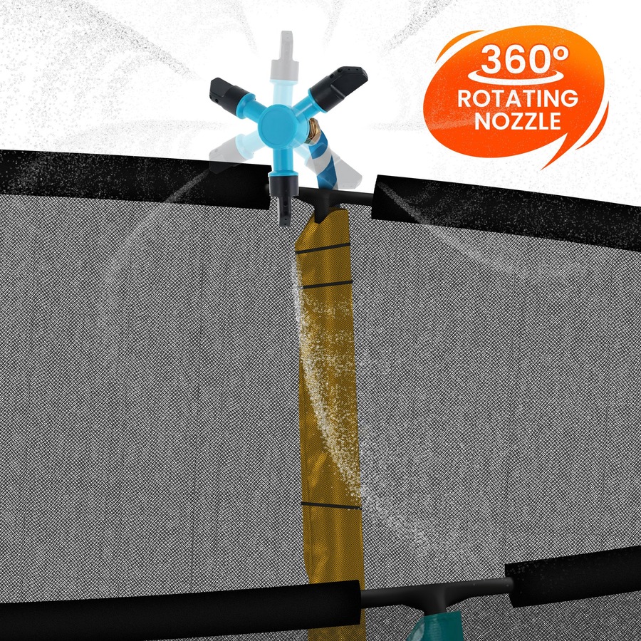 Kahuna Waterpark Rotating Trampoline Water Sprinkler Kit with Adjustable Hose