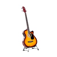 Karrera 4 String Acoustic Bass Guitar Electric Pickup Band Equaliser Sunburst