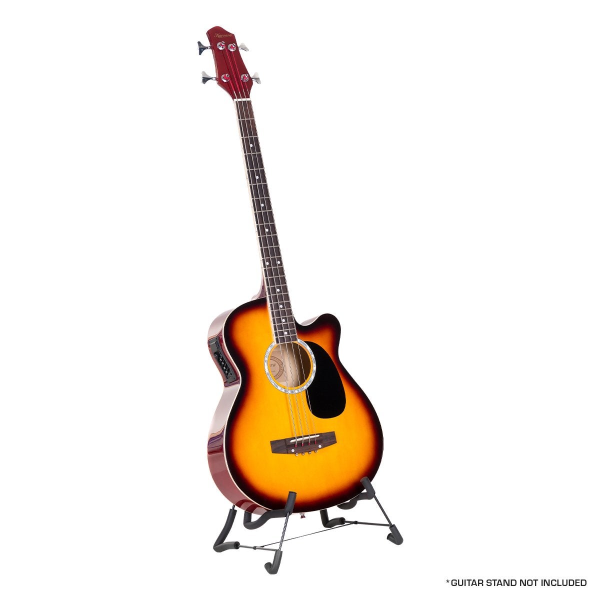 4 String Karrera Acoustic Bass Guitar Electric Pickup Band Equalizer Sunburst