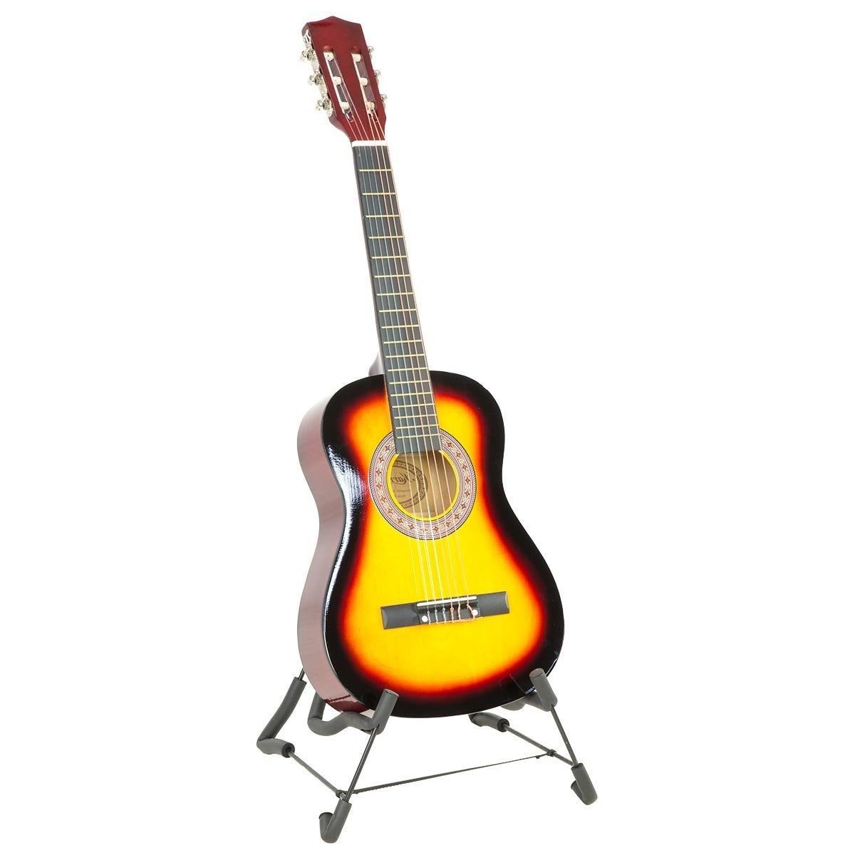Karrera Childrens Acoustic Guitar Ideal Kids Gift 1/2 Size Sunburst Picks Bag