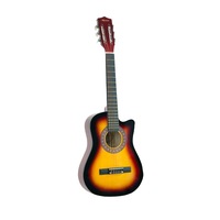 Karrera Childrens Acoustic Cutaway Wooden Guitar Ideal Kids Gift 1/2 Size Sunburst
