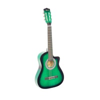 Karrera Childrens Acoustic Cutaway Wooden Guitar Ideal Kids Gift 1/2 Size Green