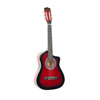 Karrera Childrens Acoustic Cutaway Wooden Guitar Ideal Kids Gift 1/2 Size Red