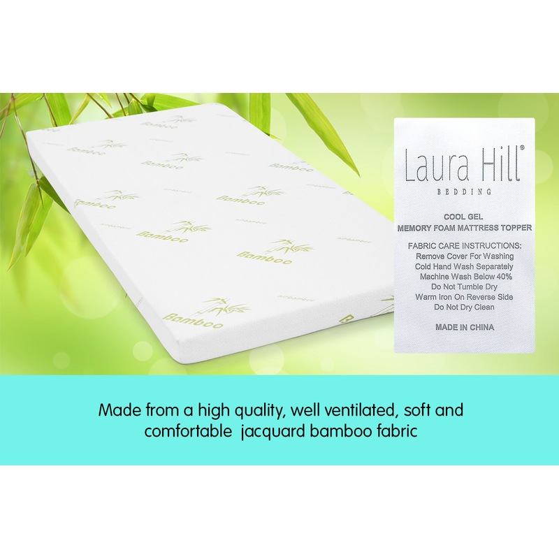 Buy Cool Gel Memory Foam Mattress Topper Bamboo Fabric Cover Ecologic