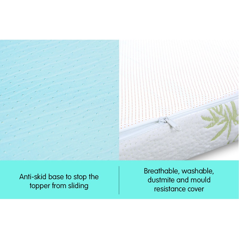 Buy Cool Gel Memory Foam Mattress Topper Bamboo Fabric Cover Ecologic