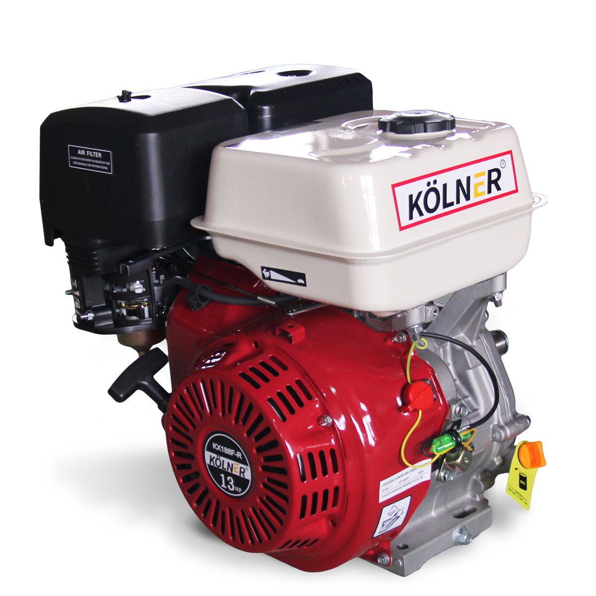 Kolner 13hp 25.4mm Horizontal Key Shaft Q Type Petrol Engine  Recoil