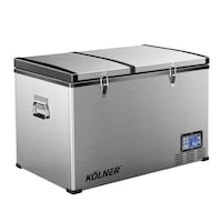 Kolner 80l Portable Fridge Freezer Cooler Camping Refrigerator Stainless Steel