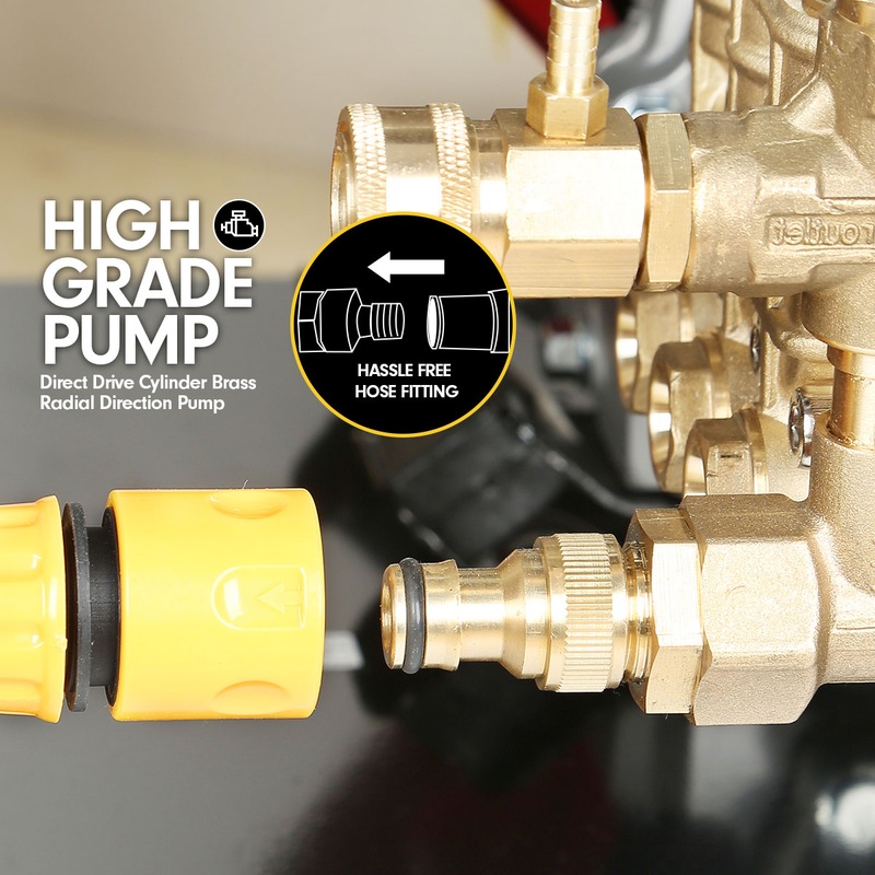 Kolner K9000 Cleaner Petrol High Pressure Washer Gurney Water Jet Hose