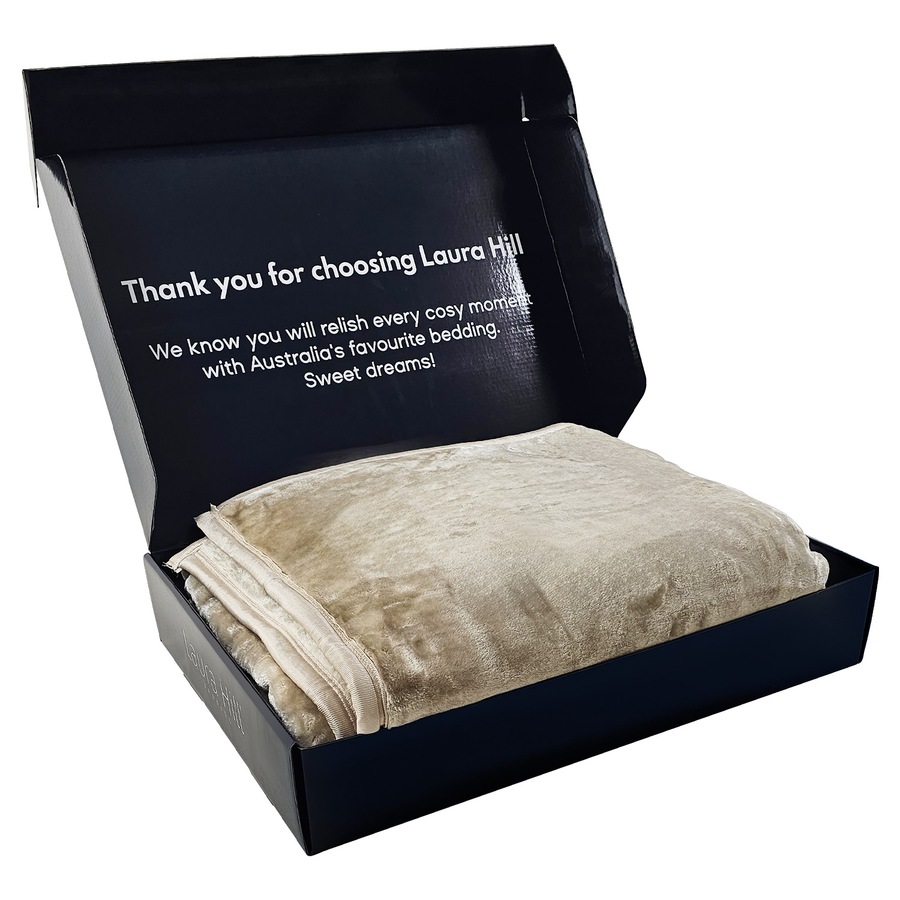 Laura Hill 800-GSM Mink Blanket Queen Size Double-Sided Soft Plush Bed Faux Throw Rug 220 X 240cm Heavy Sage
