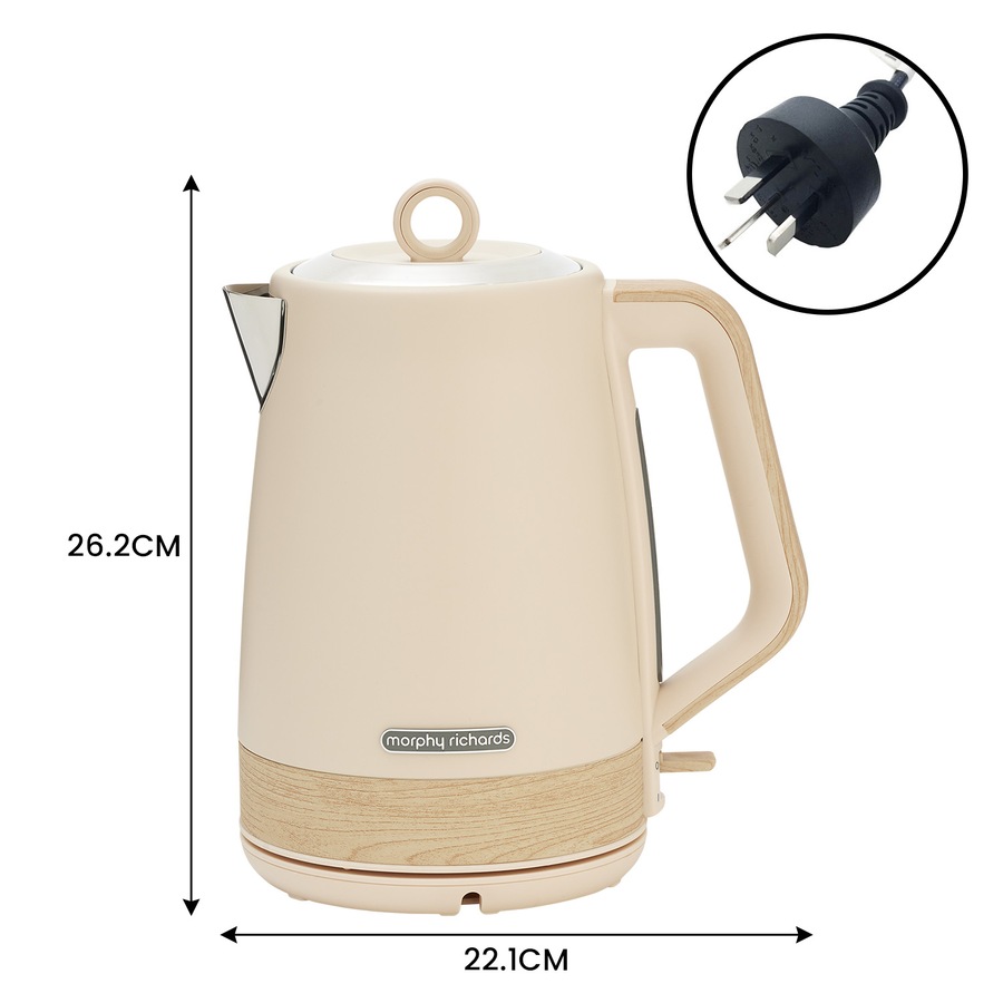 Morphy Richards Essence Scandi 1.7L Electric Kettle w/ Swivel Base BPA-Free Boil-Dry Protection & Scandinavian Design