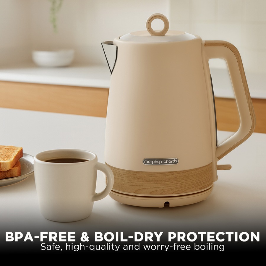 Morphy Richards Essence Scandi 1.7L Electric Kettle w/ Swivel Base BPA-Free Boil-Dry Protection & Scandinavian Design