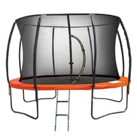 New Kids Gift Kahuna 14ft Trampoline Free Safety Net Spring Pad Mat Orange/Blue