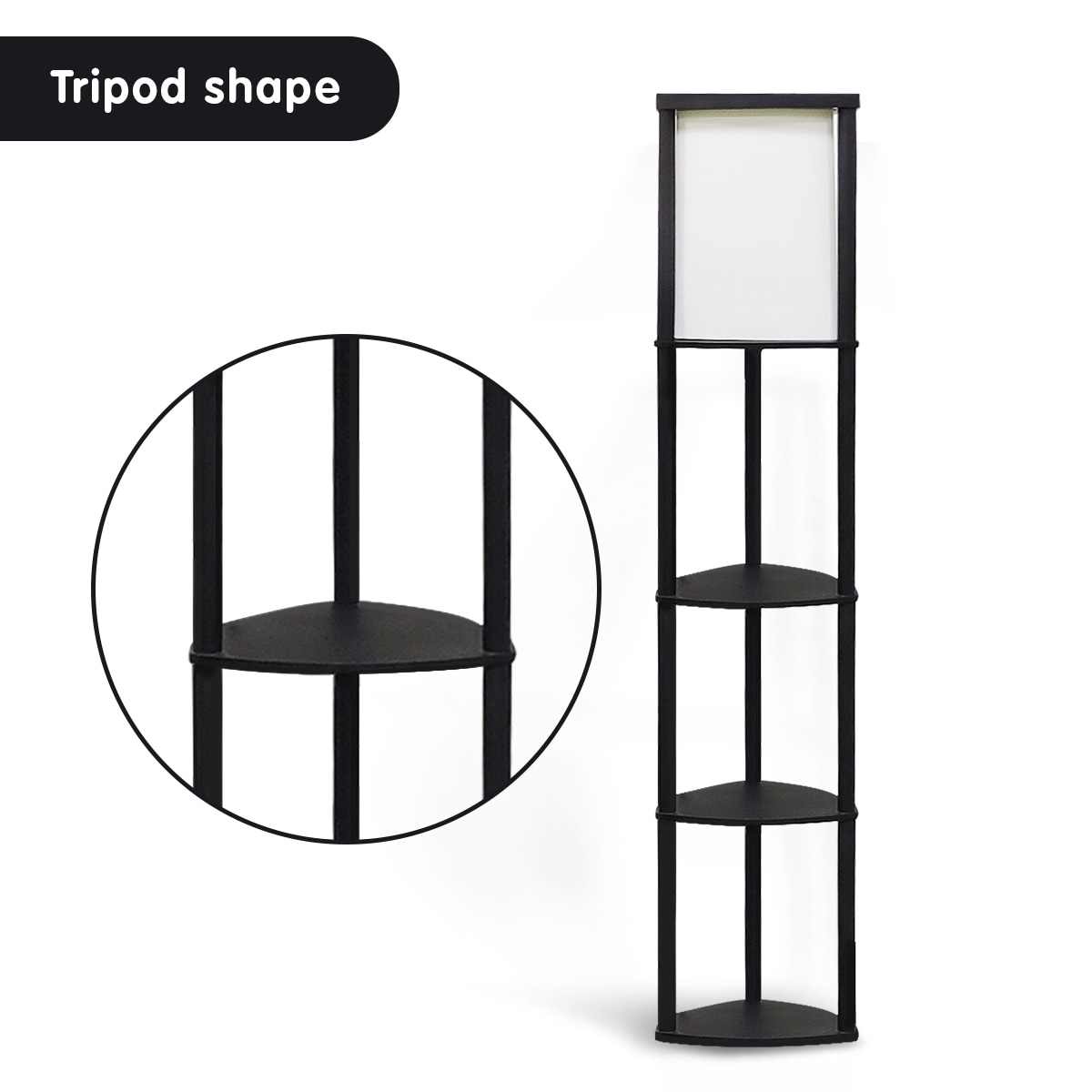 Corner light deals with shelves