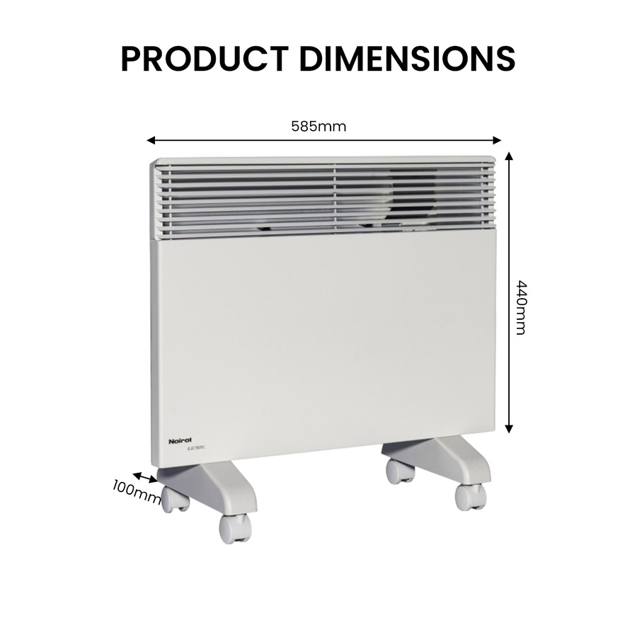 Noirot 7358-5TPRO Spot Plus Refurbished Electric 1500W Panel Heater with Wi-Fi Timer