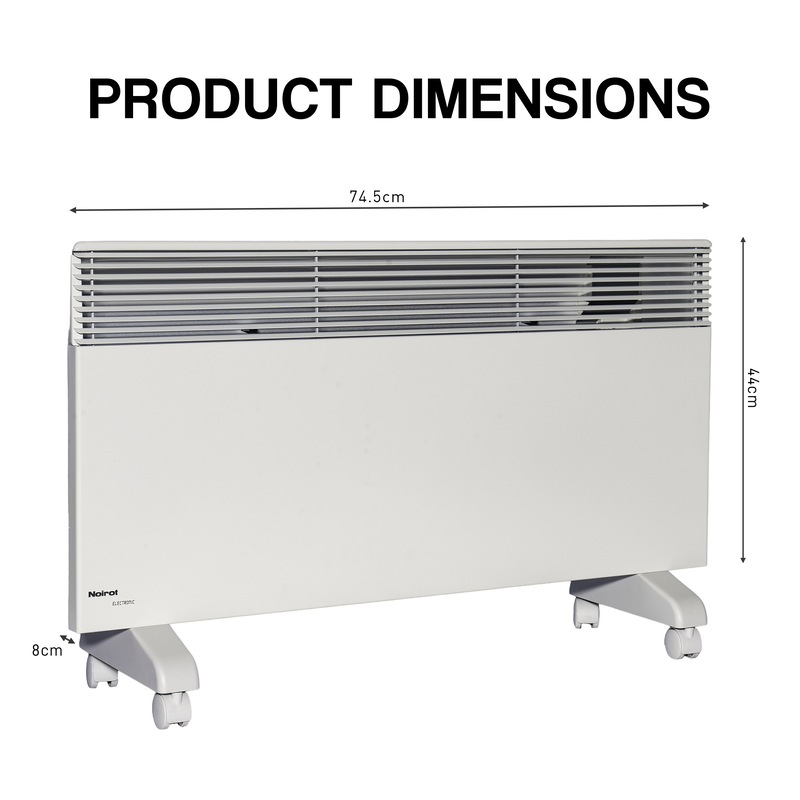 Buy Noirot 7358-7T Spot Plus 2000W Electric Panel Heater Timer u0026 Castors -  Refurbished - MyDeal