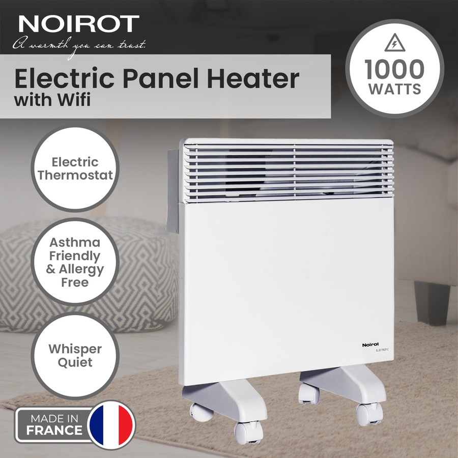 Noirot Spot Plus Electric 1000W Panel Heater with Wi-Fi Timer