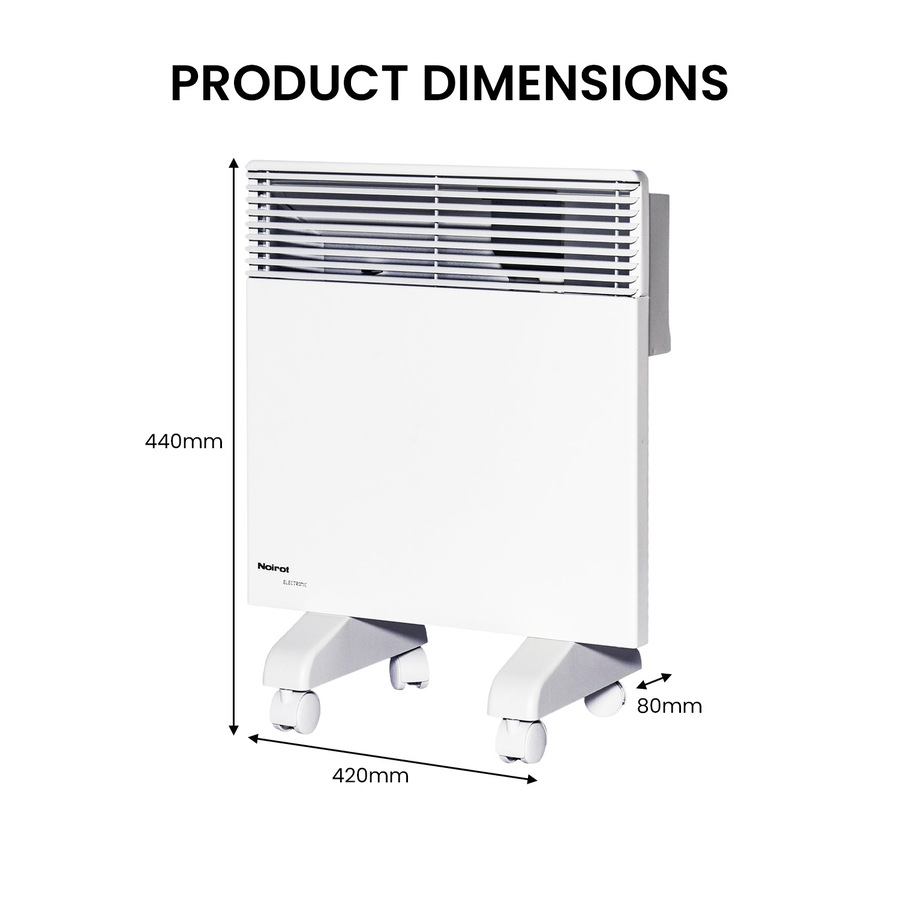 Noirot Spot Plus Electric 1000W Panel Heater with Wi-Fi Timer