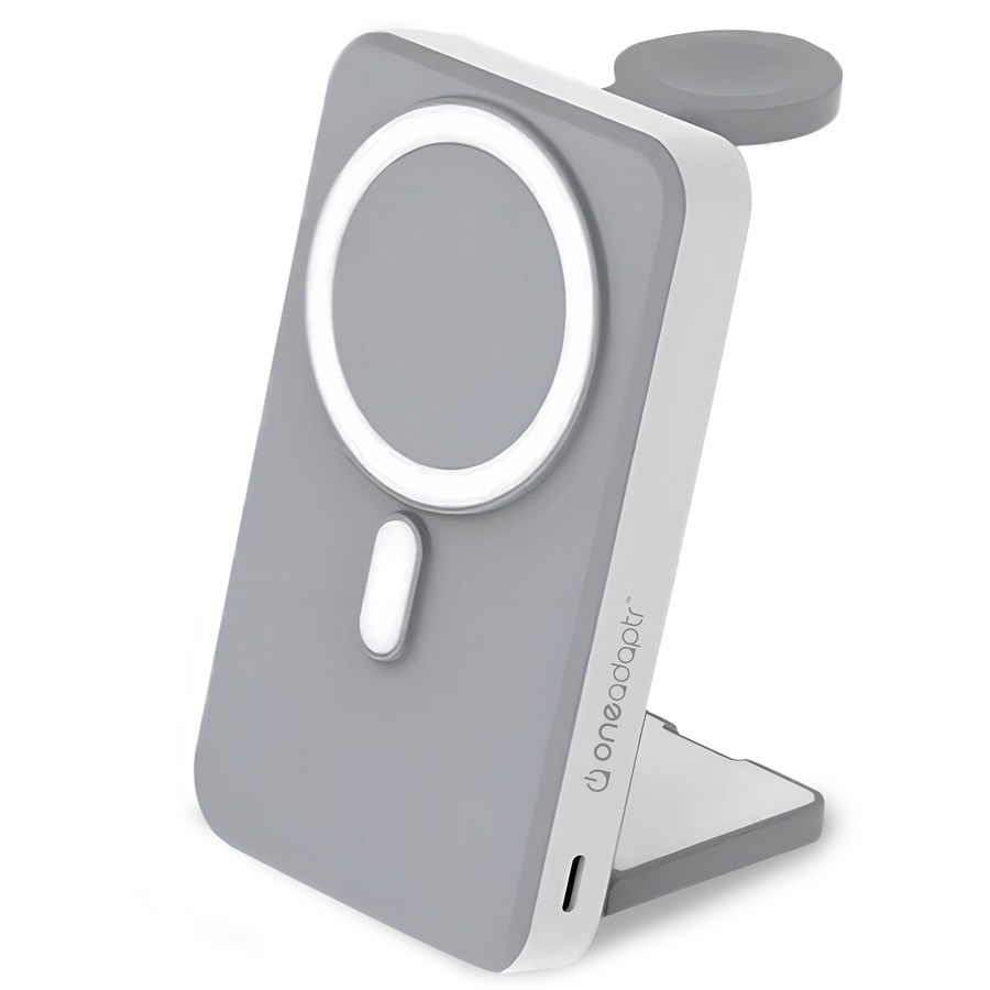 Buy OneAdaptr OneGo Grey 5 in 1 MagSafe Charging Stand Power Bank ...