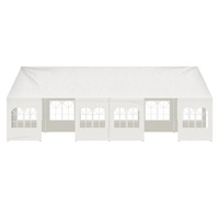 Huge 12m x 6m Outdoor Event Gazebo Party Tent Marquee Wedding Canopy Shade White