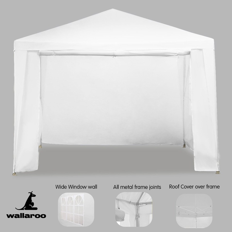 New White 3x3 Gazebo Party Tent Event Marquee Awning Outdoor Pavilion Canopy