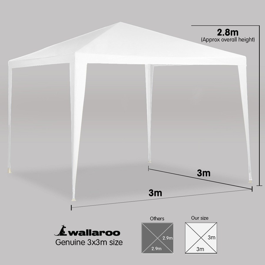 New White 3x3 Gazebo Party Tent Event Marquee Awning Outdoor Pavilion Canopy