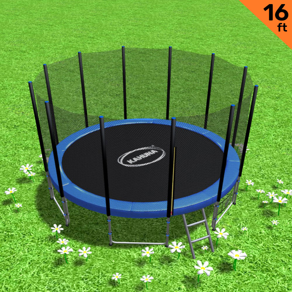 Blizzard 16 Ft Trampoline With Net Blue Buy 16ft Trampolines