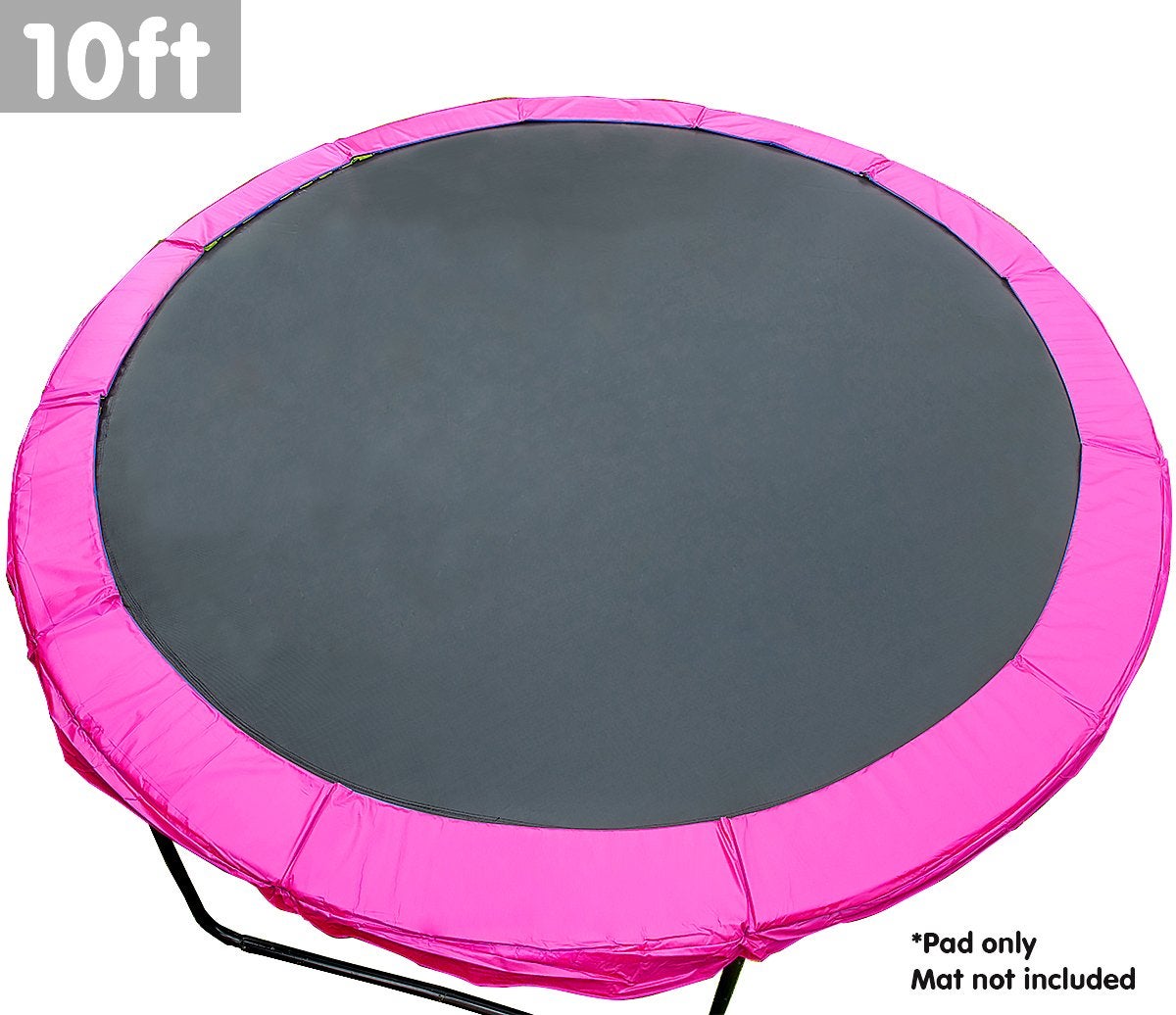 Pink 10ft Replacement Reinforced Outdoor Round Trampoline Spring Pad Cover