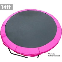 Pink 14ft Replacement Reinforced Outdoor Round Trampoline Spring Pad Cover