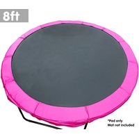 Pink 8ft Replacement Reinforced Outdoor Round Trampoline Spring Pad Cover