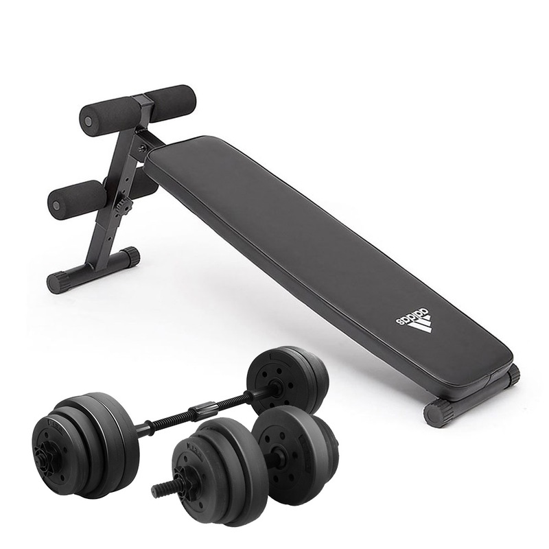 Buy Powertrain 20kg Dumbbell Home w/ Adjustable Adidas 10433 Abs Bench