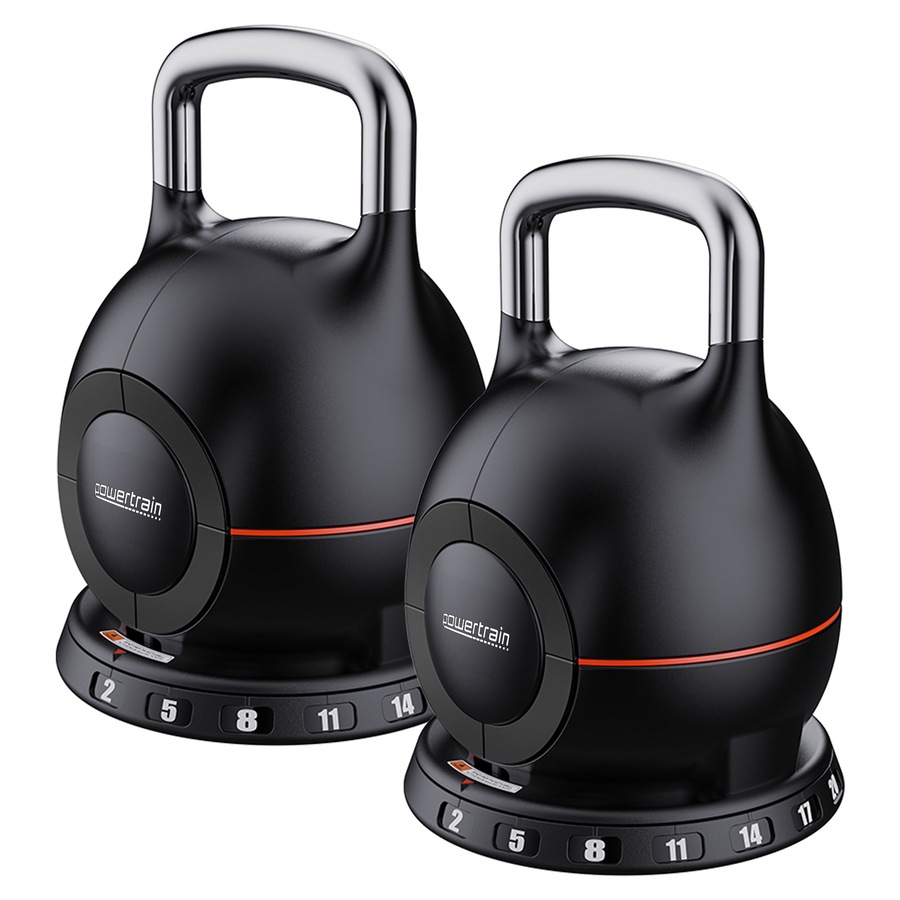 Powertrain 40kg Adjustable Kettlebell One Hand Adjustment Weight Set