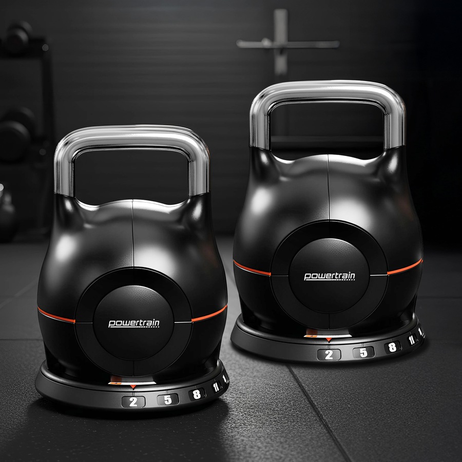 Powertrain 40kg Adjustable Kettlebell One Hand Adjustment Weight Set