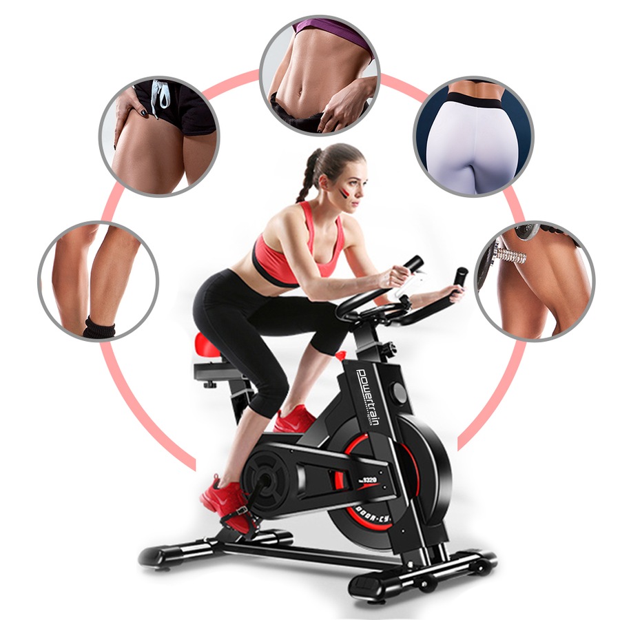 Buy Powertrain Heavy Flywheel Exercise Spin Bike IS500 - Black ...
