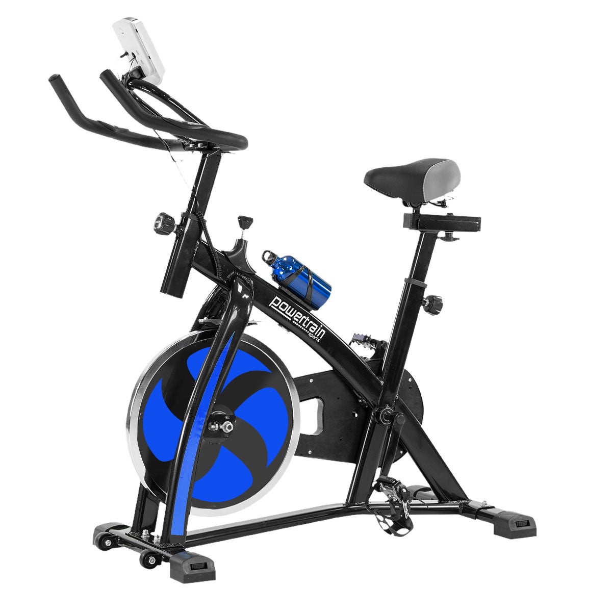 Powertrain Spin Flywheel Bike Exercise Machine Home Gym Fitness Equipment Blue