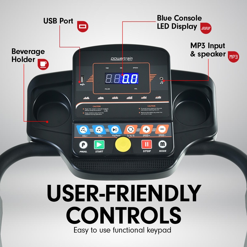 Buy Powertrain V25 Treadmill Running Fitness Exercise Machine Home Gym