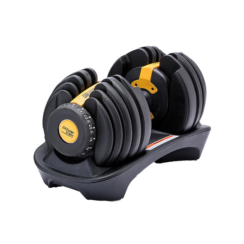 1x 24KG Powertrain Adjustable Home Gym Dumbbell Gold Australia