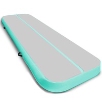 4m x 2m Airtrack Tumbling Mat Gymnastics Exercise Air Track Grey Green