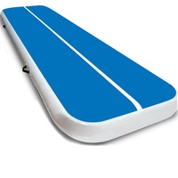 Powertrain 6m x 2m Air Track Tumbling Mat Gymnastics Exercise Blue White