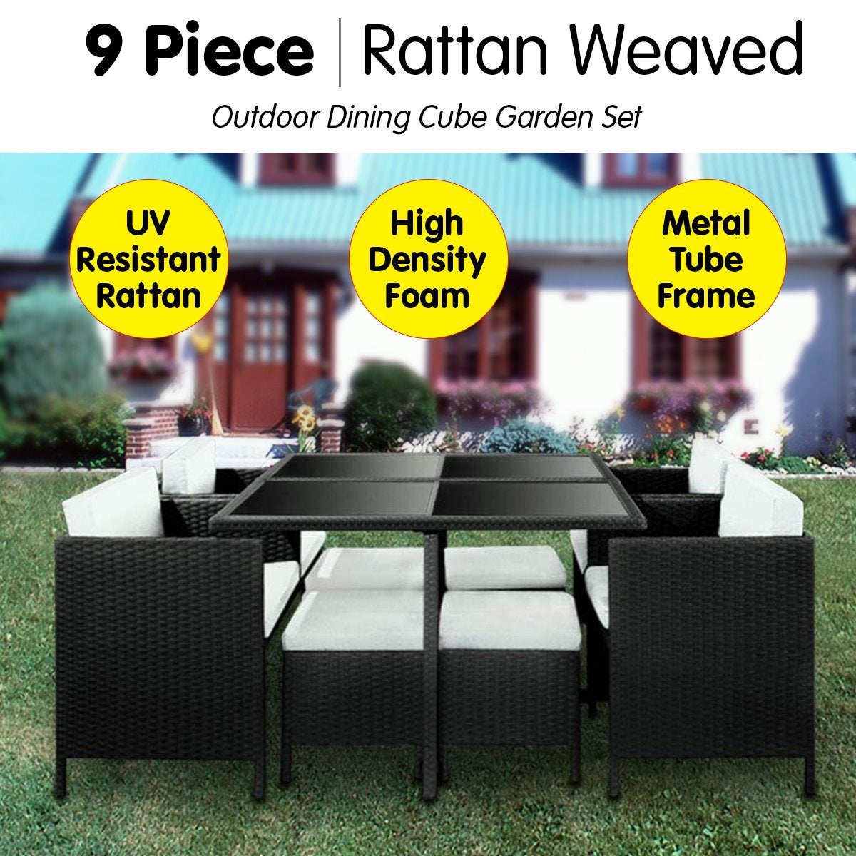 Rattan cube online cushions