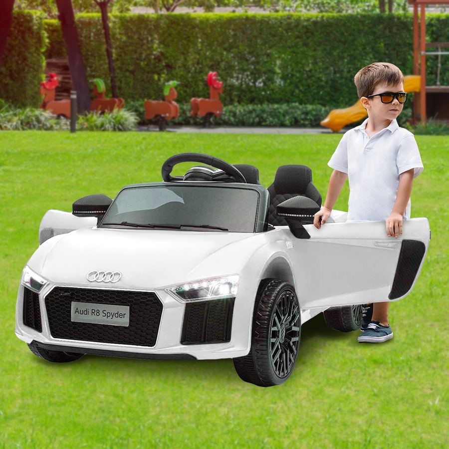 Kahuna Audi R8 Spyder Licensed Kids Ride On Electric Car with Remote Control- White