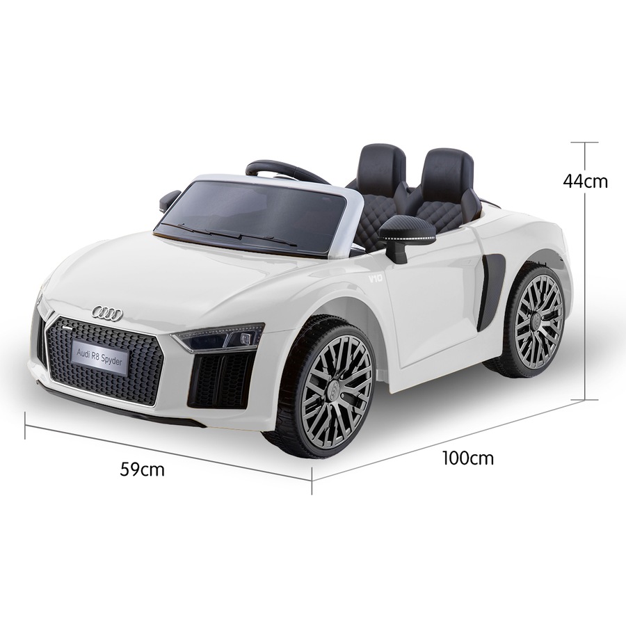 Kahuna Audi R8 Spyder Licensed Kids Ride On Electric Car with Remote Control- White