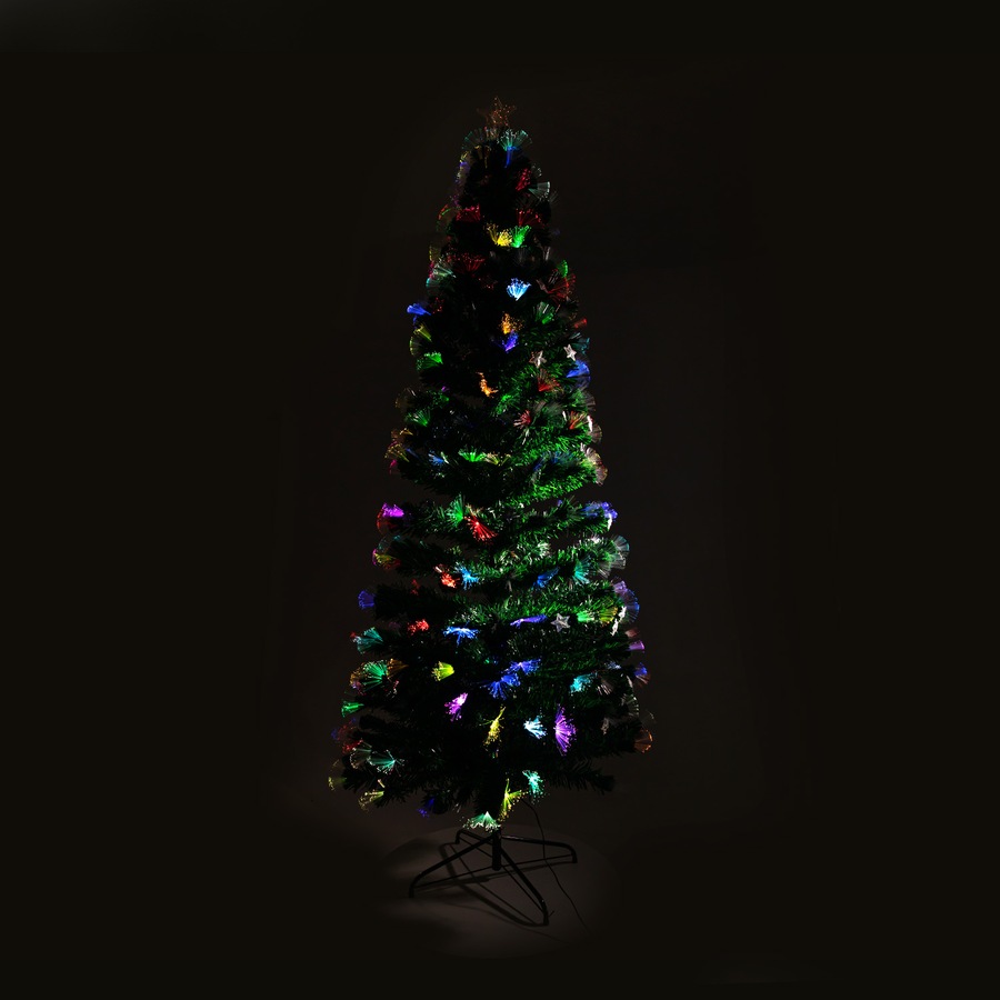Christabelle Fibre Optic Christmas Tree 1.5m Pre Lit with Stars Xmas Decoration