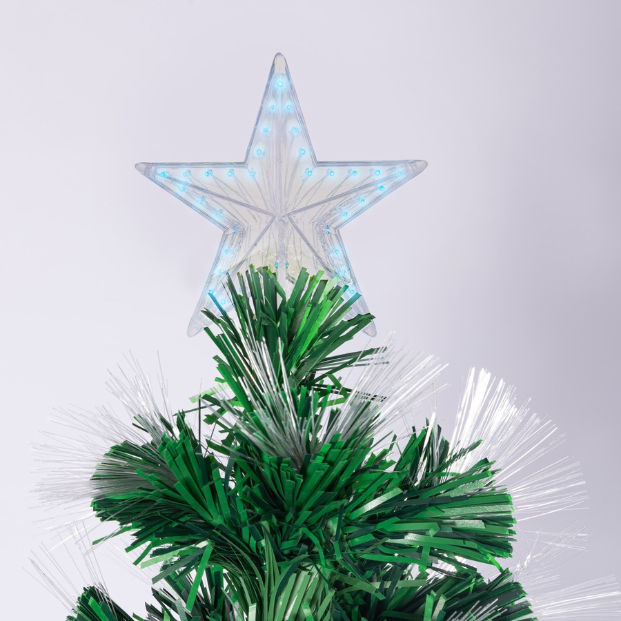 Christabelle Fibre Optic Christmas Tree 1.5m Pre Lit with Stars Xmas Decoration