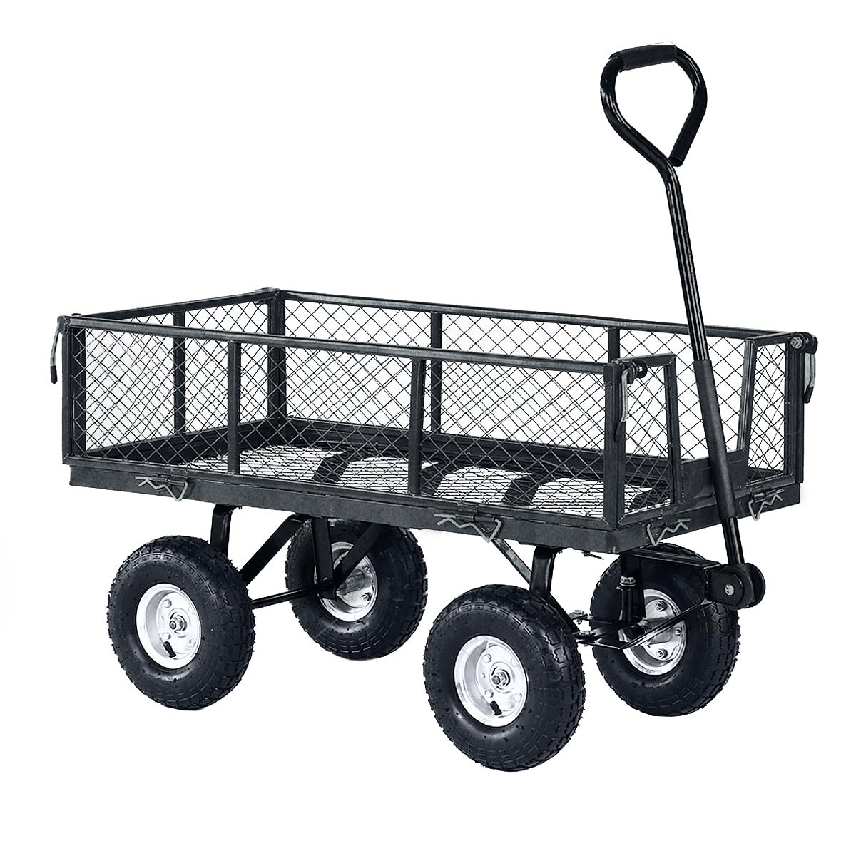 Heavy Duty Folding Garden Trolley Rust Free Cart Hand Utility Lawn- Hammer